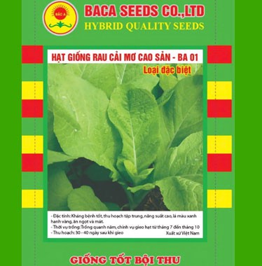 Hạt Giống Dau Cải Mơ Cao Sản BA 01